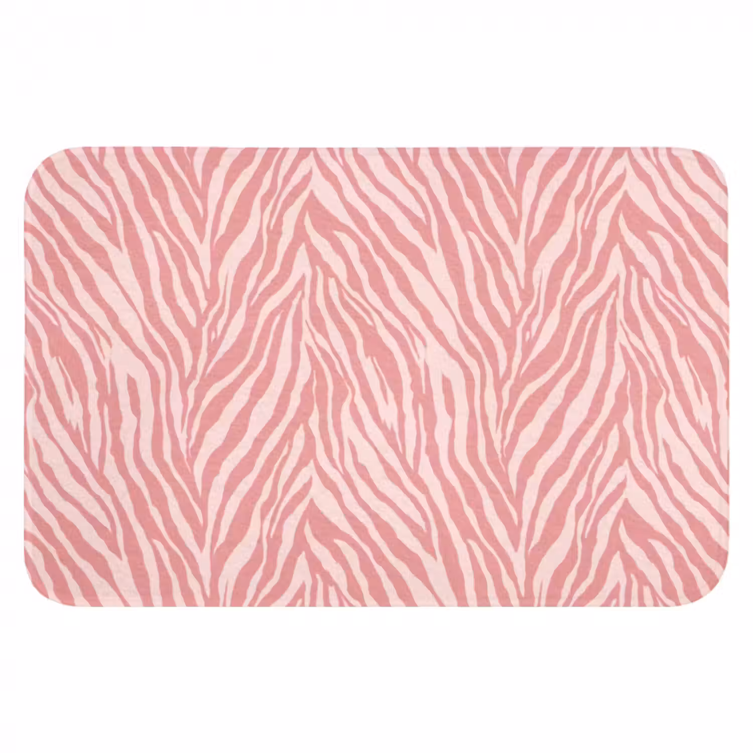 Badematte - Zebra - Druck - Rosa