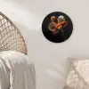 Orchidee - Doorzichtig - Bloem Wandcirkel kunststof plaat 5mm dik klein -sfeer5