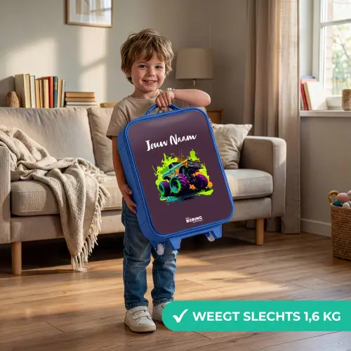 Neon Wheels Kinderkoffer - Blauw klein -sfeer2_NL