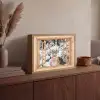 Doorkijk - Hert - Sneeuw - Winter - Bos - Dieren Light Box met batterij (Wandlamp) middel -sfeer2