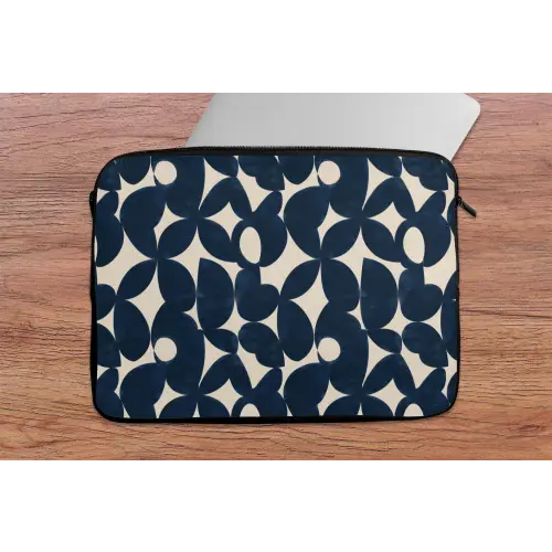 Modern - Geometrisch - Blauw laptophoes neopreen klein 279 -tafel