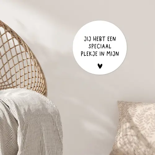 Een speciaal plekje in mijn hart - Spreuken - Quotes Wandcirkel behangsticker klein -sfeer4