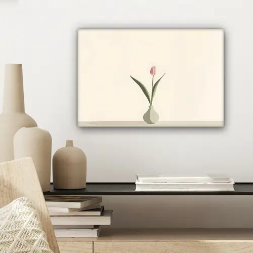 Tulp - Vaas - Beige canvas 2cm klein -sfeer6