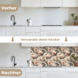 Klassiek - Vogels - Kleurrijk keuken achterwand 2 middel 871 -voor-na_DE