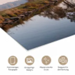 Bomen - Reflectie - Water - Zonsopgang - Serene poster papier klein -tcloseup_DE