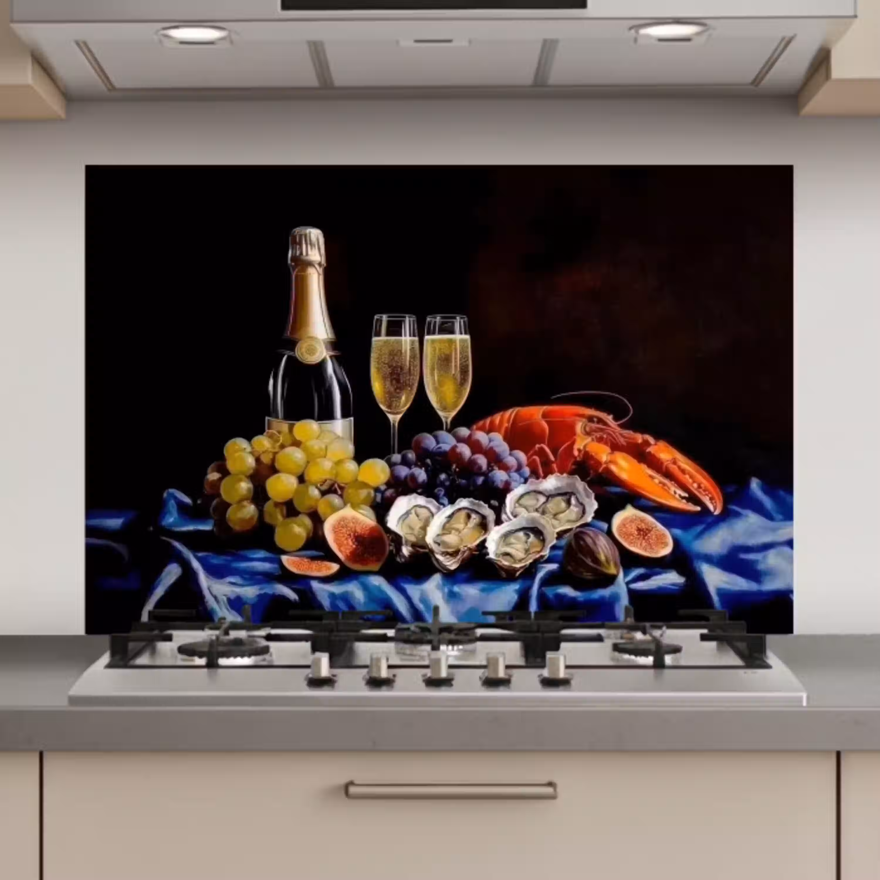 Champagne - Luxe - Oesters keuken achterwand spatscherm klein -3d_website