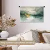 Groen - Modern - Abstract - Goud Wandkleed katoen klein -sfeer1