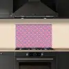 Ruit - Patroon - Paars - Hartjes keuken achterwand spatscherm klein 900 -sfeer1