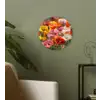 Bloemenveld - Klaprozen - Kleurrijk Wandcirkel kunststof plaat 5mm dik klein -sfeer3
