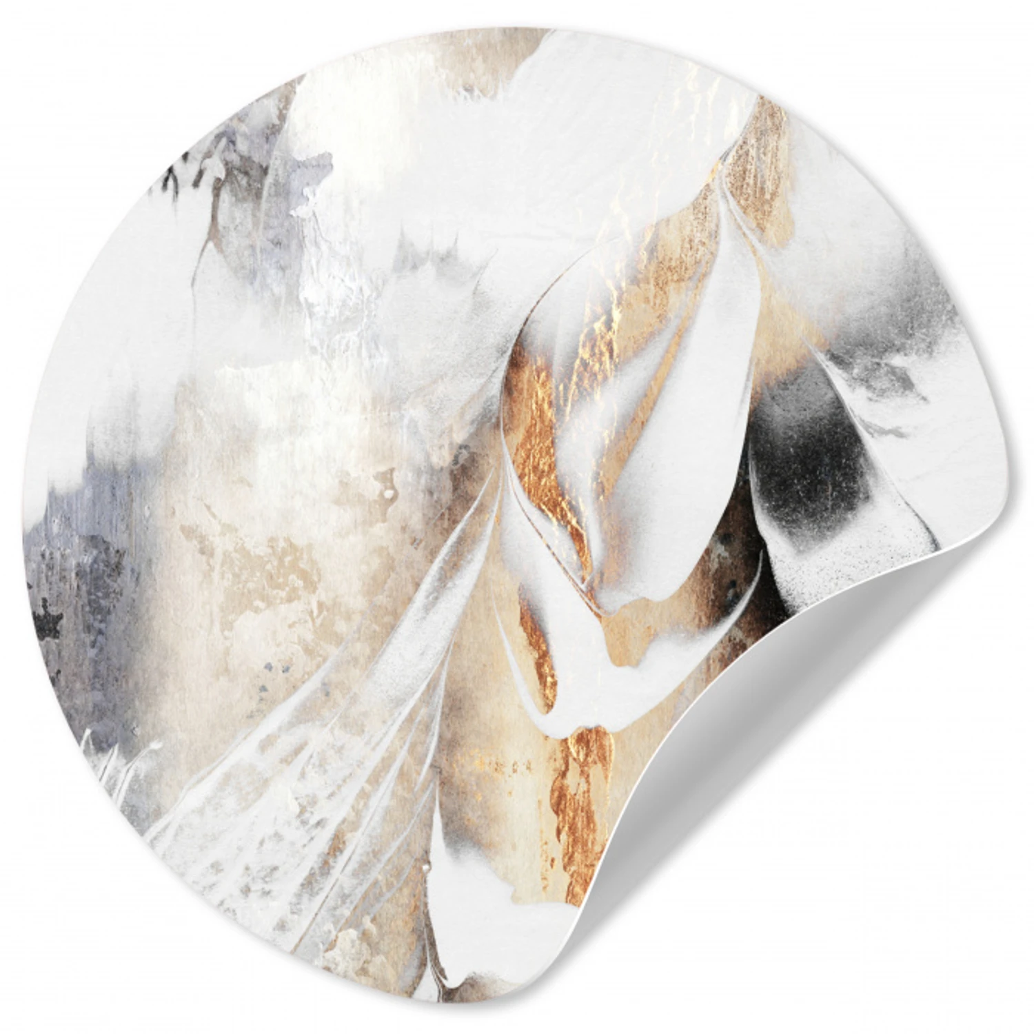 Abstract - Gold - Design - Luxe Wandcirkel behangsticker klein -3d