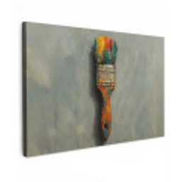 Verf - Kwast - Schilderij Tuinposter op houten frame 2 cm dik klein -3d