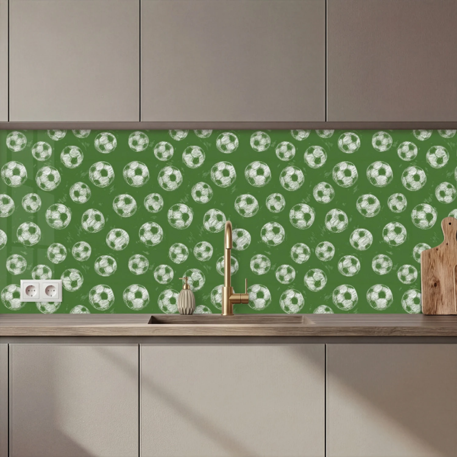 Voetbal - Sport - Groen keuken achterwand 2 middel 871 zz_3dshopping