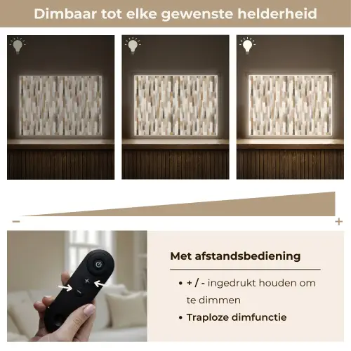 Abstract - Patroon - Kwaststreken Light Box met batterij (Wandlamp) middel 907 -USP_dimbaarNL