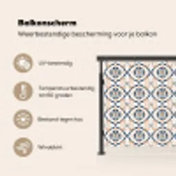 Bladvorm - Patroon - Kleurrijk Balkonbeschermer Duitsland klein 596 -specs_NL