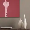 Love - Hart - Rood PET vilt klein -sfeer6_closeup