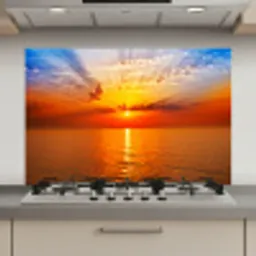 Zonsondergang - Zee - Lucht - Oranje - Horizon - Water keuken achterwand spatscherm klein -3d_website