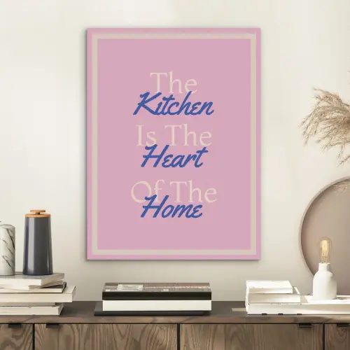 Tekst - Blauw - Keuken - Kader PET vilt klein -sfeer1