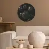 Discoballen - Minimalistisch - Zwart Akoestische PET Vilt - Rond klein -sfeer1