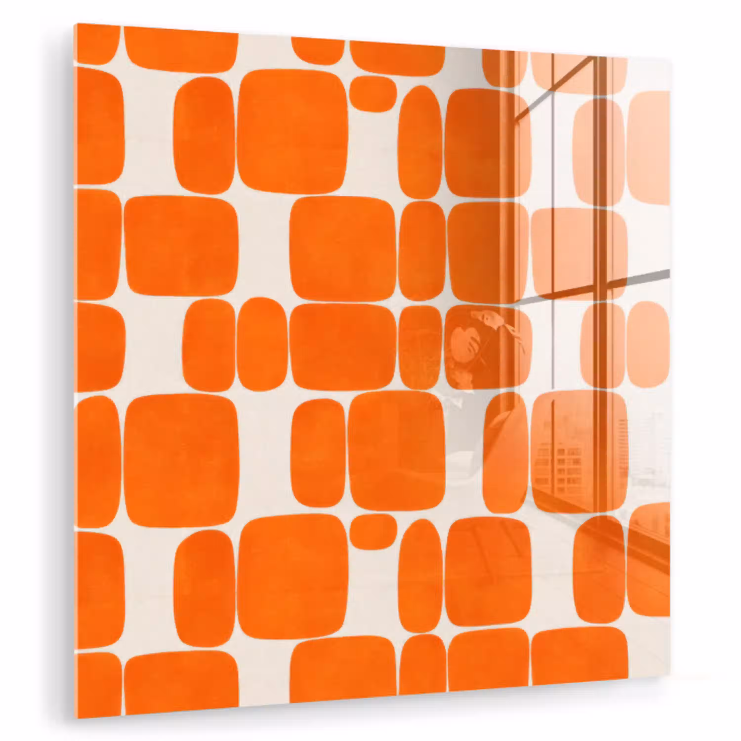 Patroon - Retro - Oranje plexiglas 5mm klein 11 -zzzproduct_nieuw
