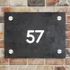 Donker steen - Traditioneel Naambord Rechthoek middel -sfeer3
