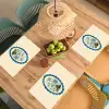 Lijst - Bloemen - Lichtblauw - Illustratie Placemat vinyl groot -zzsfeer5_Kitchenyeah-website