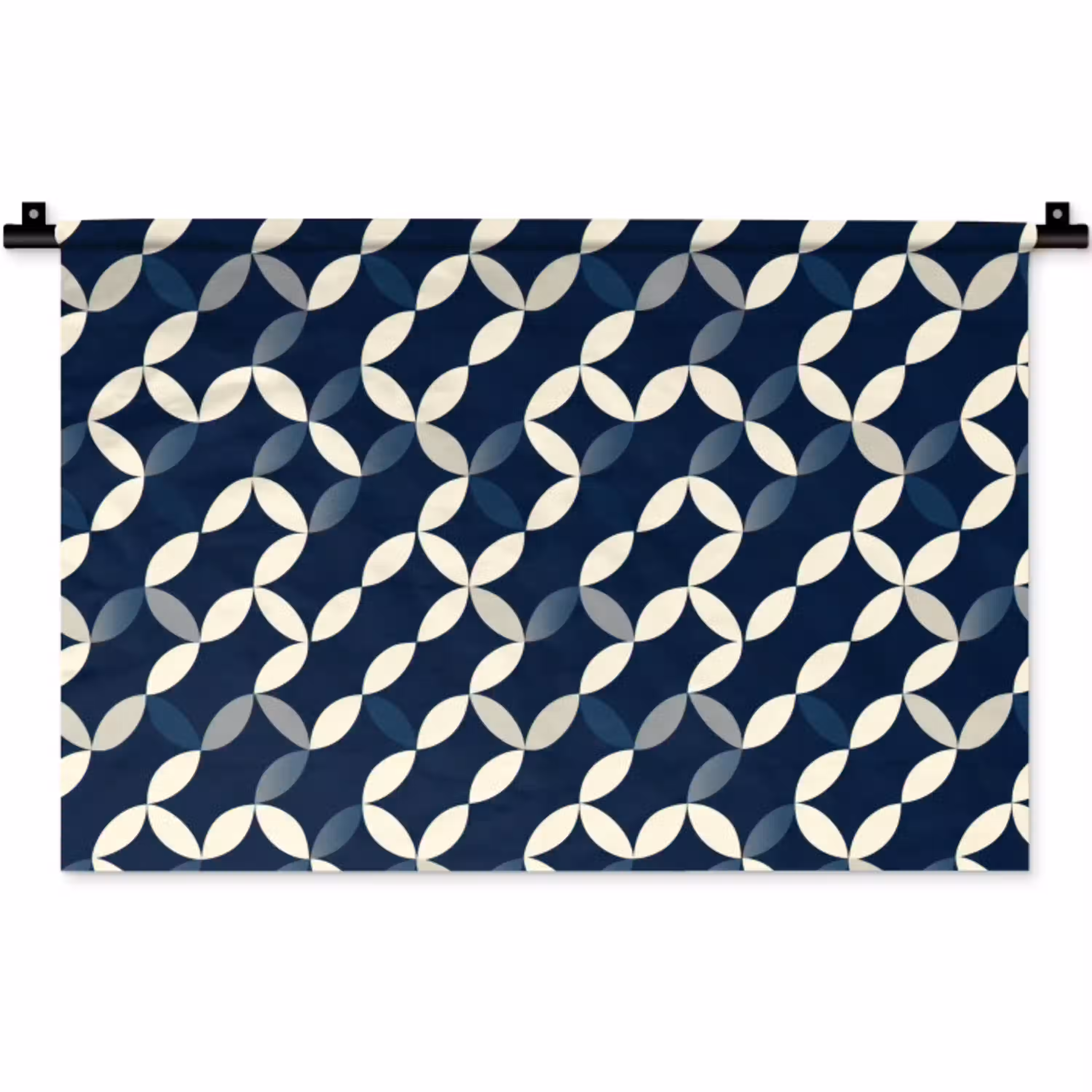 Abstract - Patroon - Blauw Wandkleed katoen klein 269 -zz3d