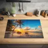 Zee - Strand - Zonsondergnag Inductie beschermer vinyl 3mm klein -sfeer5