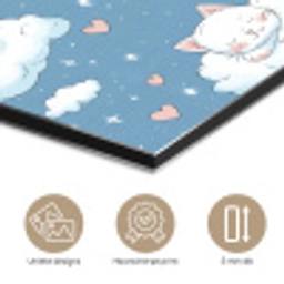Kitten - Wolken - Blauw aluminium wit klein 46 -closeup_NL