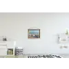 Doorkijk - Strandstoelen - Duinen - Zee - Natuur textielposter latten blank klein -kinderkamer