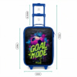 Neon - Graffiti - Voetbal - Kleurrijk Kinderkoffer - Blauw klein -productfoto_formaten