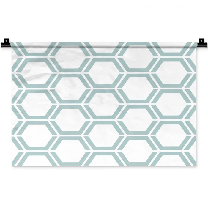 Patroon - Lijn - Design - Hexagon Wandkleed katoen klein 269 -zz3d