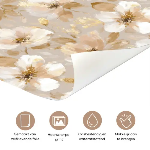 Bloemen - artistiek - Goud deurposter klein 289 -closeup_NL