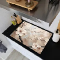 Bloesem - Takken - Schilderij - Beige - Serene Inductie beschemer met haakjes klein -sfeer1