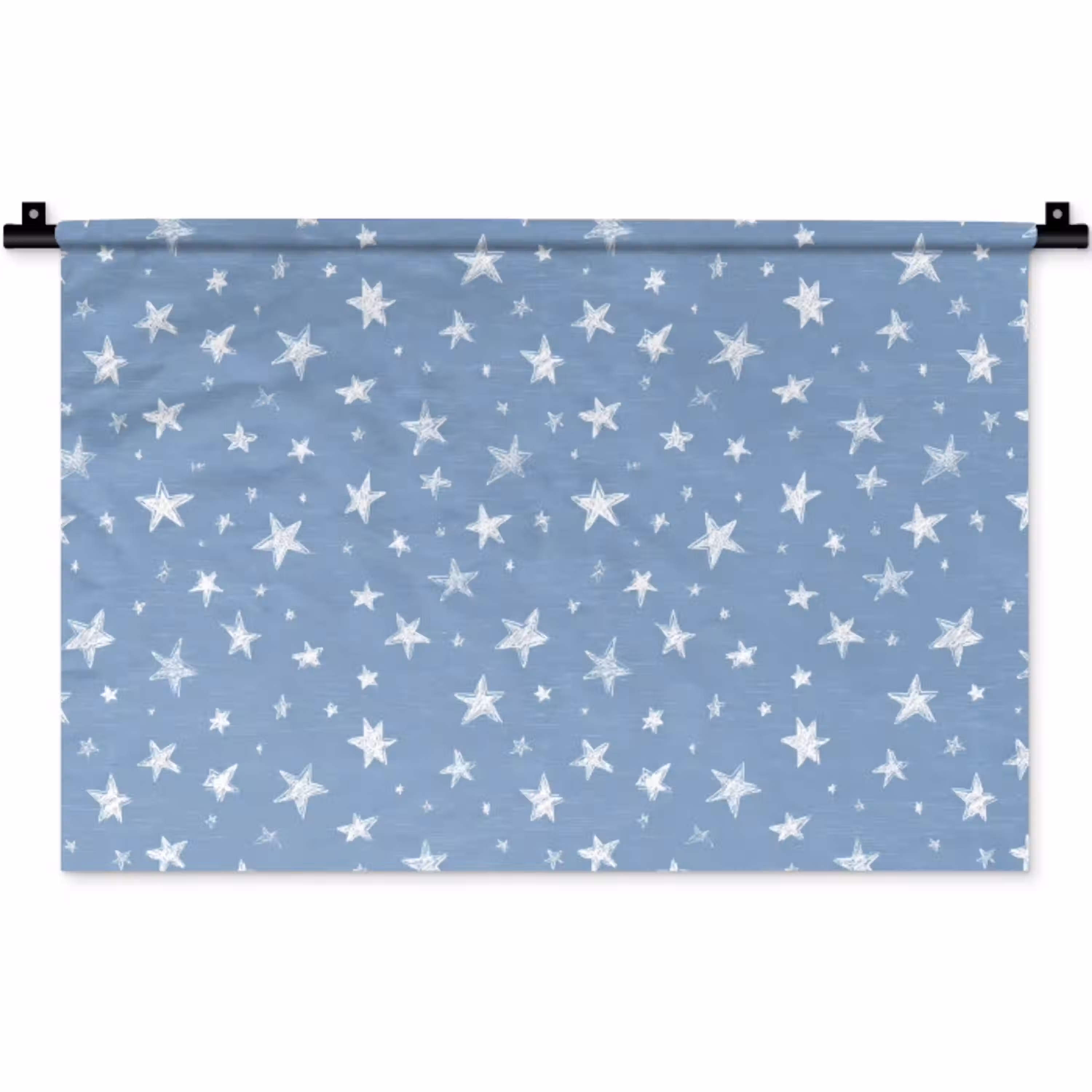 Sterretjes - Patroon - Blauw Wandkleed katoen klein 269 -zz3d