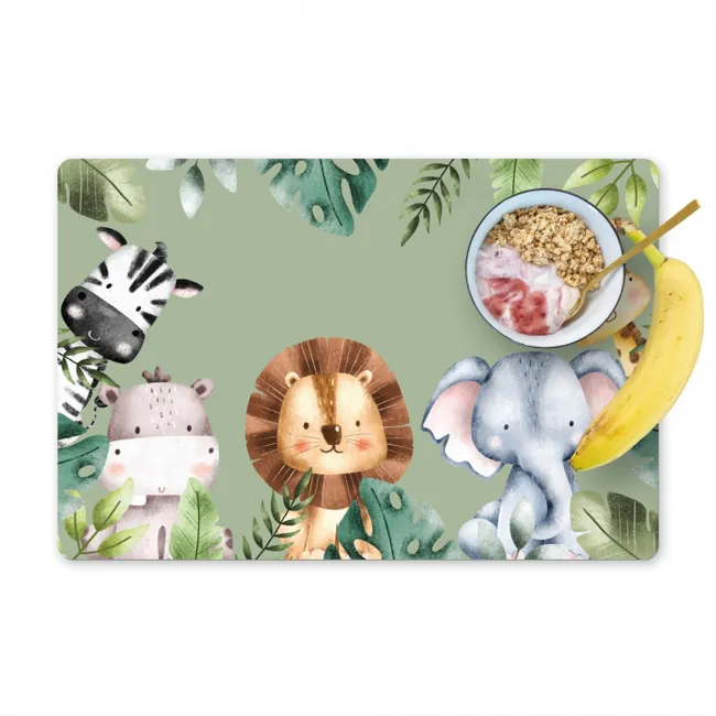 Vriendelijke Dierenparade Placemat vinyl groot -zzzproduct_Kitchenyeah-website