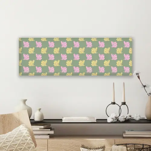 Pastel - Katten - Vlekjes - Groen canvas 2cm klein 828 -sfeer6