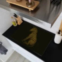 Zebra - Strepen - Goud Inductie beschemer met haakjes klein -sfeer1