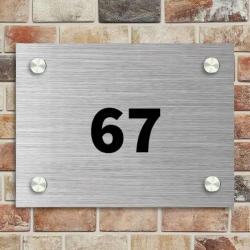Metaal - Traditioneel Naambord Rechthoek middel -sfeer3