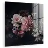 Bloemen - Vintage - Pastel - Zwart - Boeket plexiglas 5mm klein -zzzproduct_nieuw