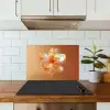 Glazen - Bloem - Oranje keuken achterwand spatscherm klein -sfeer2