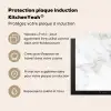 Elegantie van Wit Marmer Inductie beschermer vinyl 3mm middel -zzzzzzusp-haakje_FR