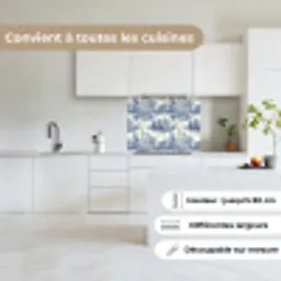 Huizen - Bomen - Water - Vogels - Blauw keuken achterwand 2 middel 865 -sfeer4_FR