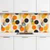 Polkadot - Design - Retro - Oranje keuken achterwand 2 middel 871 -3d