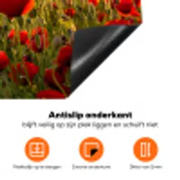 Stormachtige Klaprozenhemel Inductie beschermer vinyl 3mm klein -zzzzzzz-td-onderkant