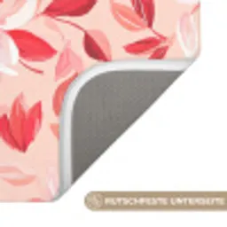 Botanisch - Bloemen - Rood Badmat klein 997 -USP_AntislipDE