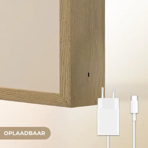 Eikenboom - Schaduw - Egaal Light Box met batterij (Wandlamp) middel -USP_websiteoplaadbaarNL