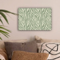 Zebra - Motief - Groen canvas 2cm klein 34 -sfeer1