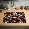 Lippen - Bloemen - Verf - Oranje - Kunst - Abstract - Oude meesters Inductie beschermer vinyl 3mm klein -sfeer5