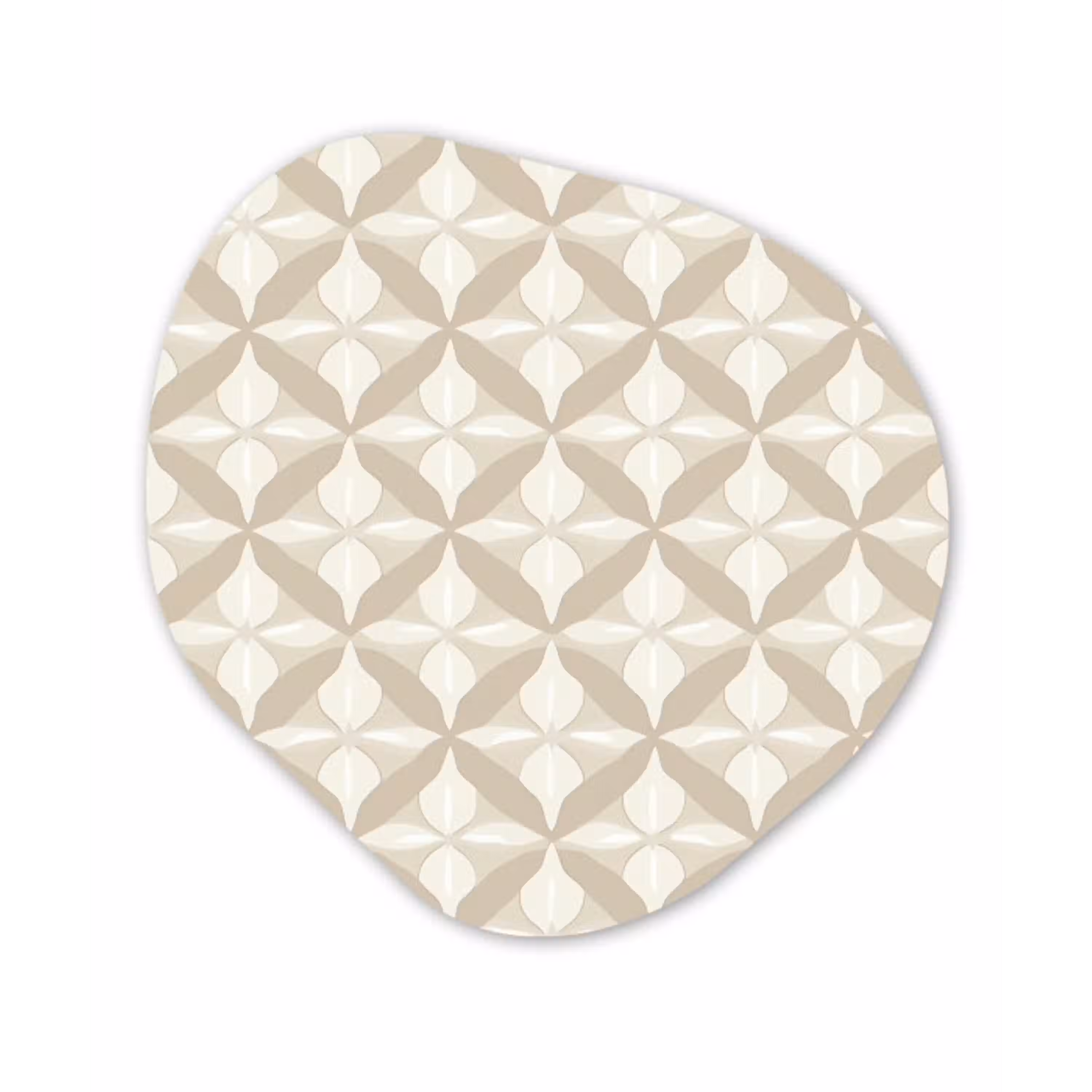 Patroon - Klassiek - Beige Wandcirkel Organisch Forex 3mm klein 629 -3d