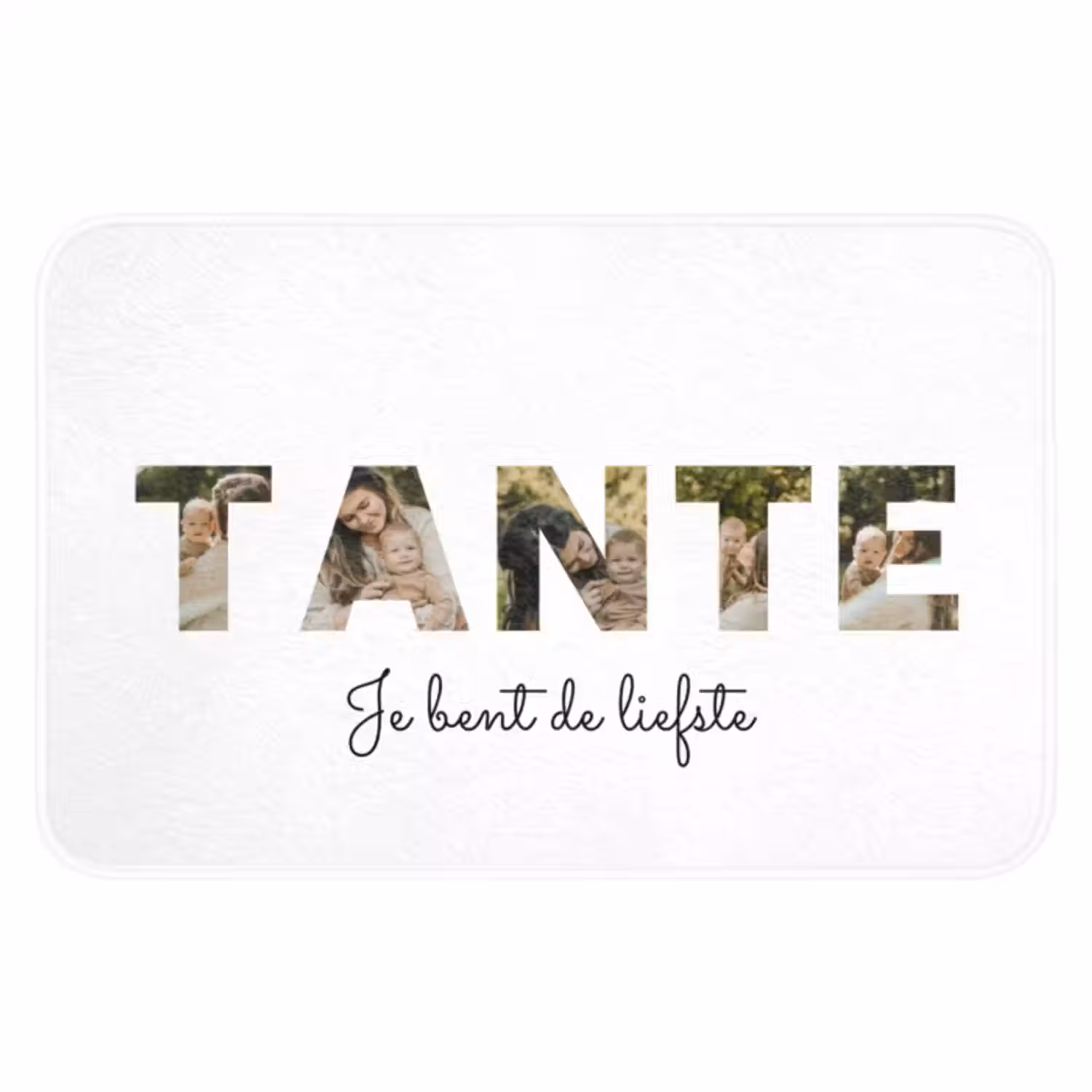 Gepersonaliseerde badmat - Tante - Lettercollage